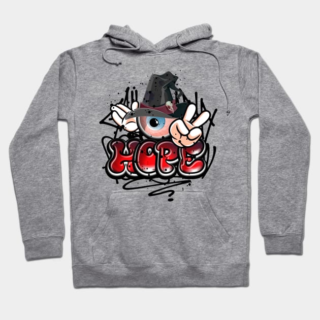 Christian Hope Witch Graffiti street Art Style Hoodie by Mister Graffiti